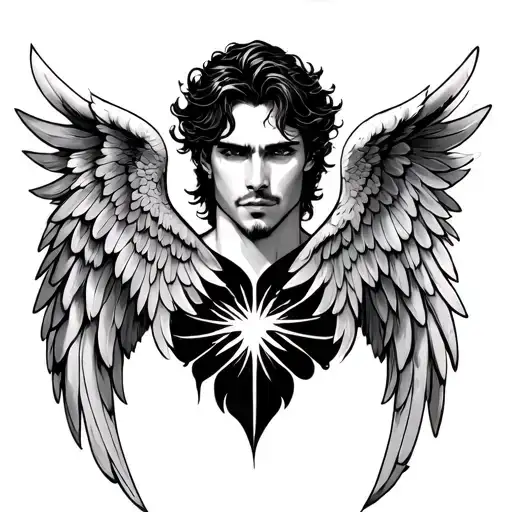 Zayne Between Two Angel Wings And Brothers For Life Under It