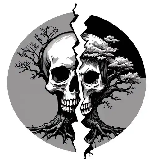 Tree And Skull Splitting In Two