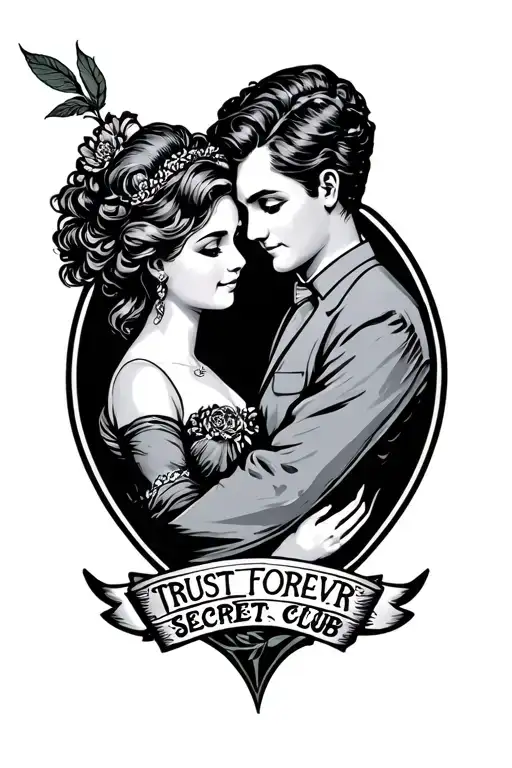 Family Husband Wife Trust Forever Secret Club Logo
