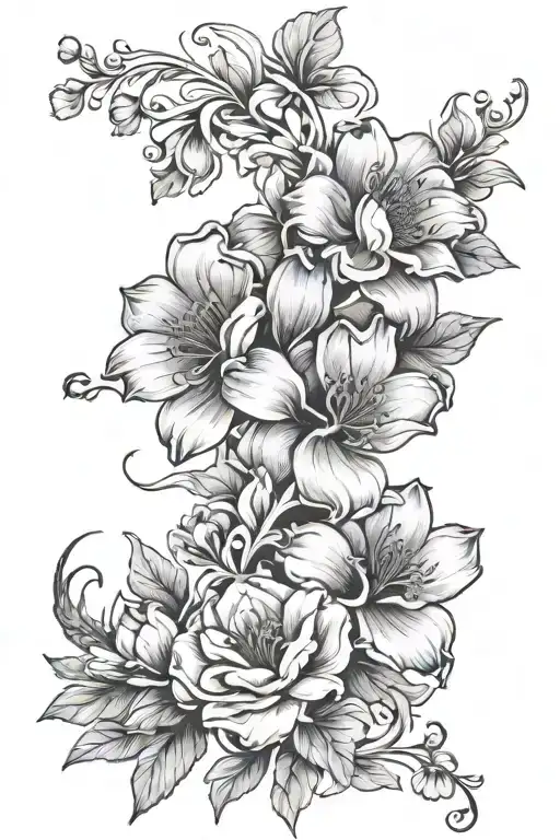 Birth Flowers Intertwined