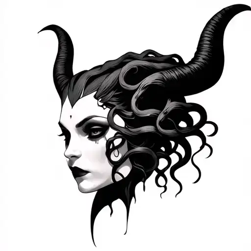 Medusa Maleficent Face Morphing