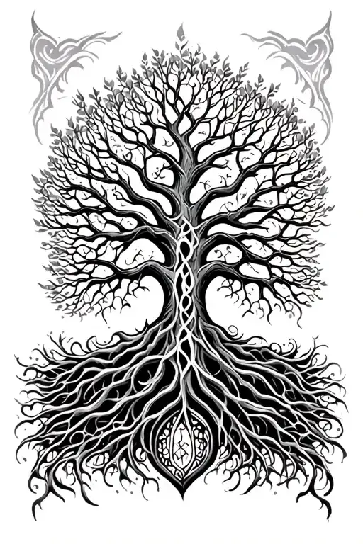Tribal Tree Of Life With No Leaves