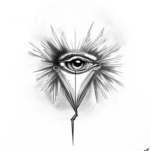 Crow With Lightning In Eye