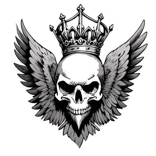 Eagle With Skull Wearing A Crown