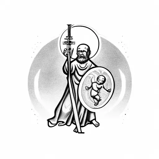 St Christopher With Baby