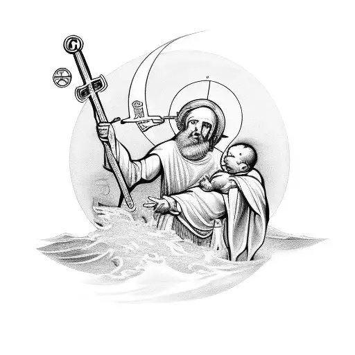 St Christopher With Baby