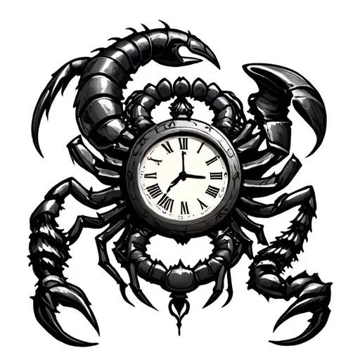 Gladiator And A Clock With A Scorpion