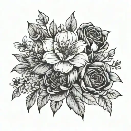 Birth Flower Bouquet January April And May