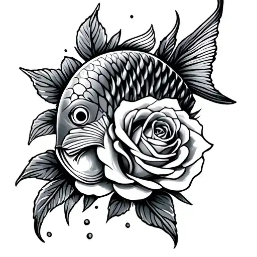 Poisson Et Rose Intertwined