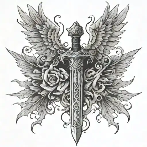 Fallen Angel Thorn Half Chest Sword