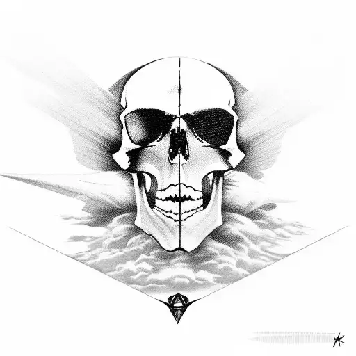 Kamikaze Pilot Skull Profile View