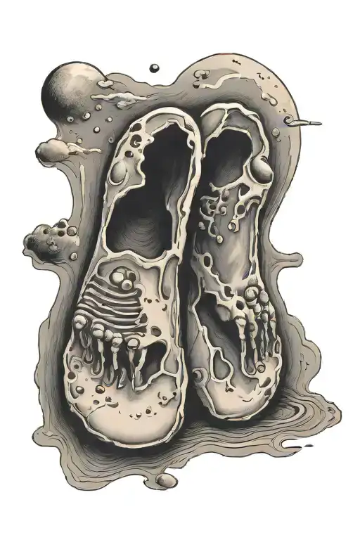 Baby Foot Print On The Moon