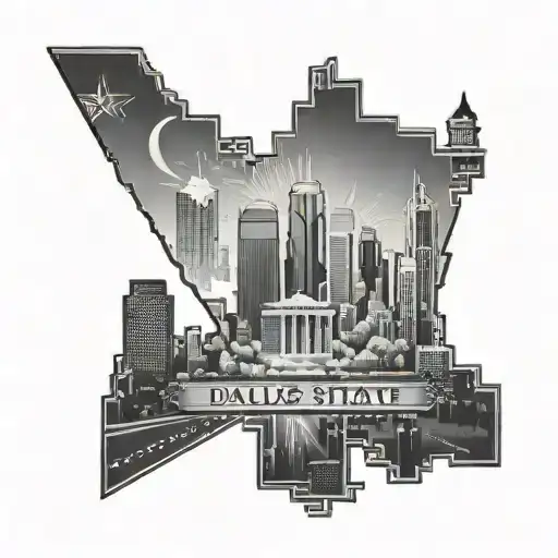 Dallas Texas State Outline