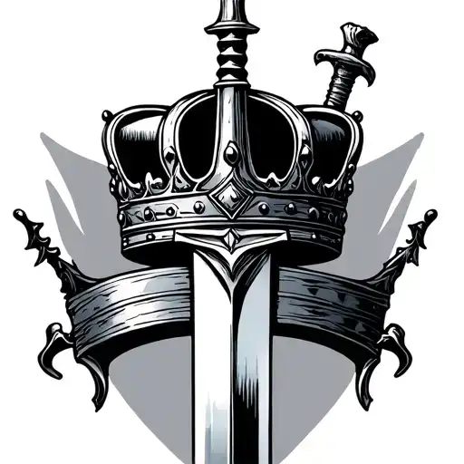 Roman Crown With Sword In The Middle