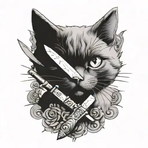 Cat With A Knife
