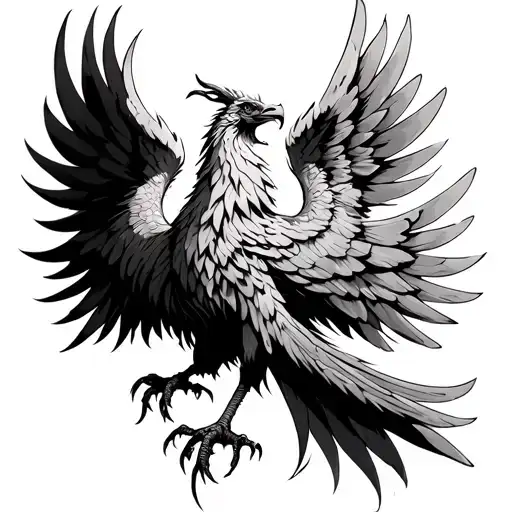 Phoenix With Deployed Wings