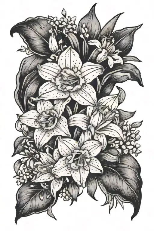 Daffodil And Lily Of Valley Bouquet