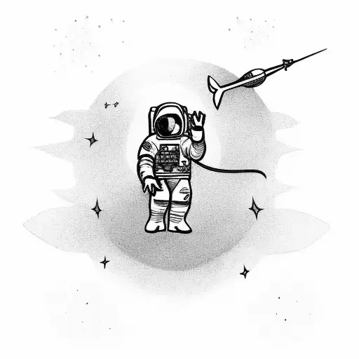 Astronaut With Bow And Rocket