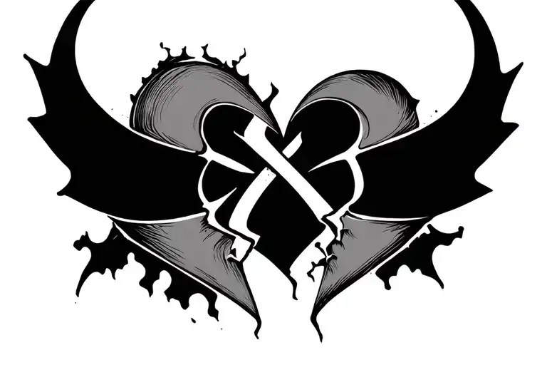 Broken Heart Infinity Symbol