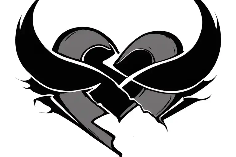 Broken Heart Infinity Symbol