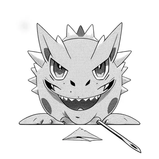 Pokemon Charmeleon With A Shovel