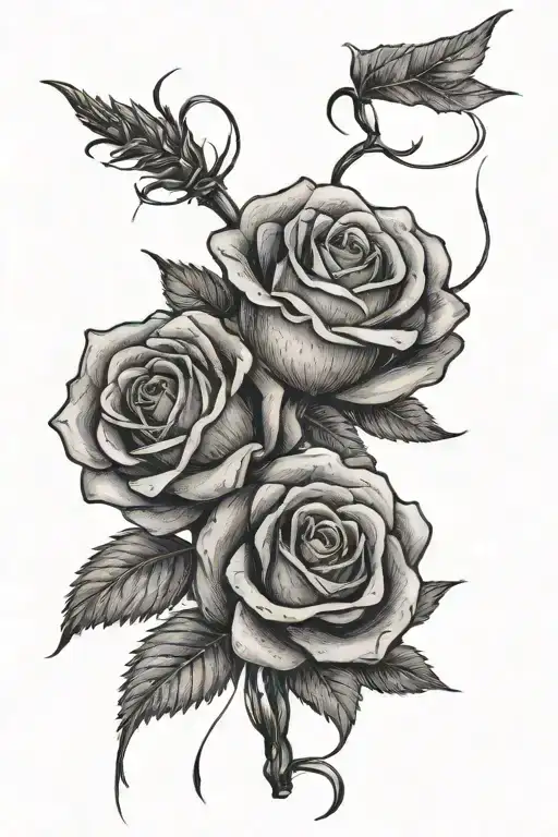 Rose Flower With Harry Potter Magic Wand As The Stem