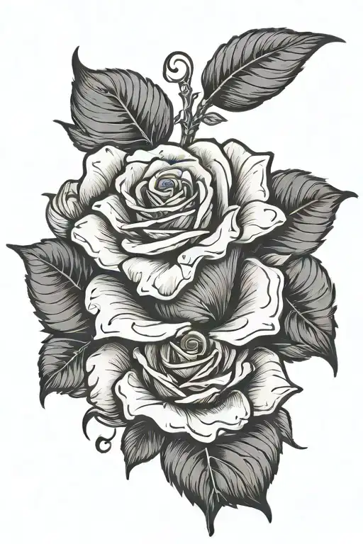 Rose Head With Harry Potter Magic Wand As The Stem