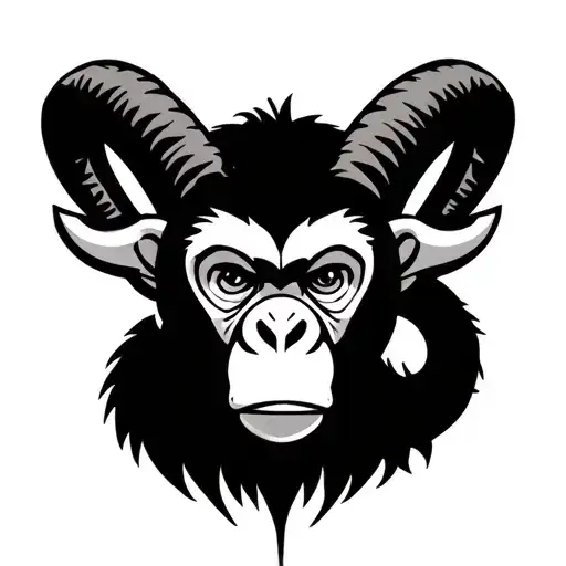 Aries Sign And Monkey