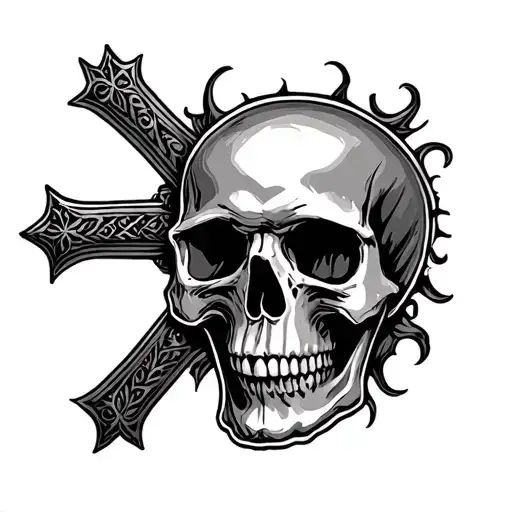 Skull With Cross