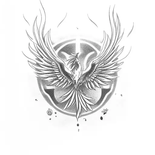 Phoenix With Liquor Bottle