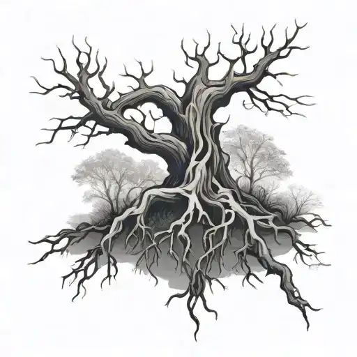 Tree Roots Reaching Deep