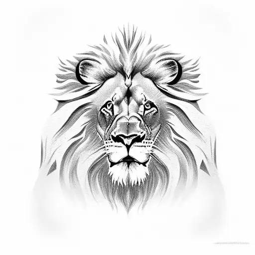 Lion Perfil Whit Stars