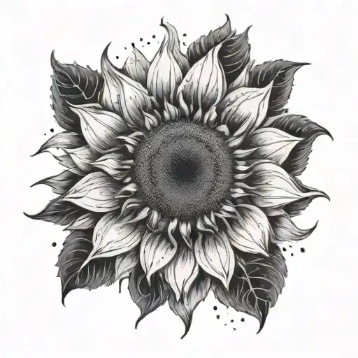 Sunflower With A Galaxy Background
