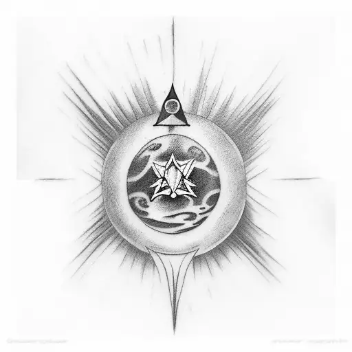 Minimalistic Planet Venus Tattoo With Discrete Chakras