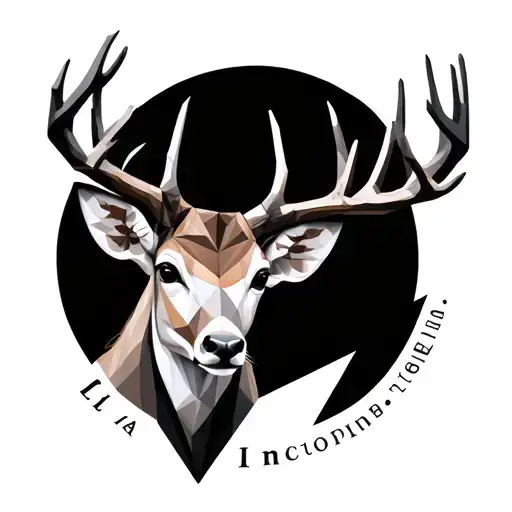 Geometric Deer With The Name Lia Incorporated