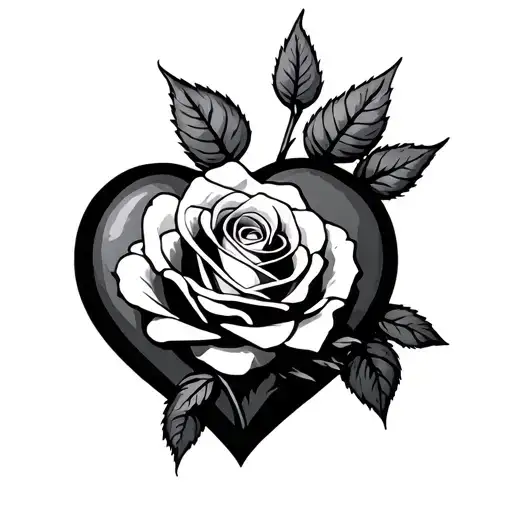 Rose In A Heart