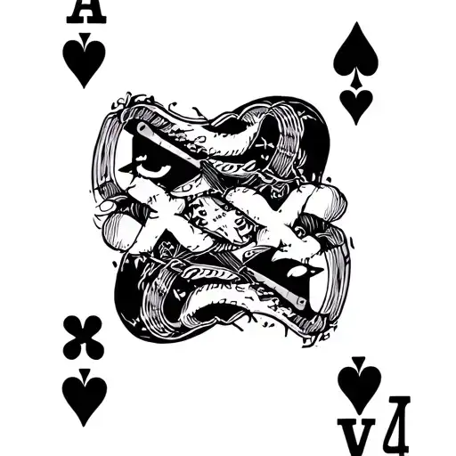 Ace Of Hearts Card With Bad State Of Mind In Writing