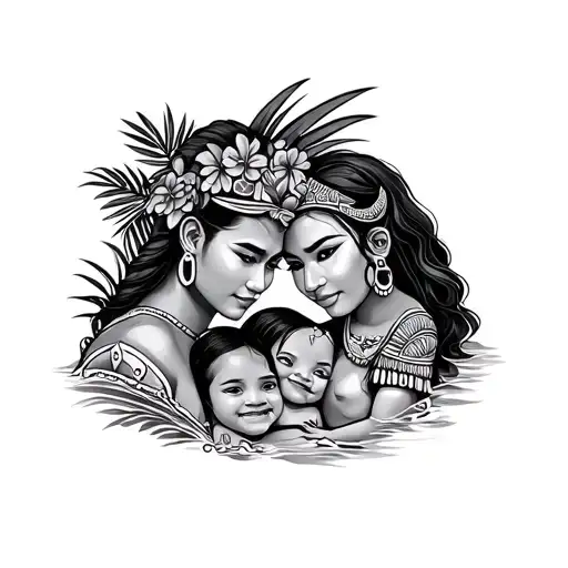 Polynesian Family Love
