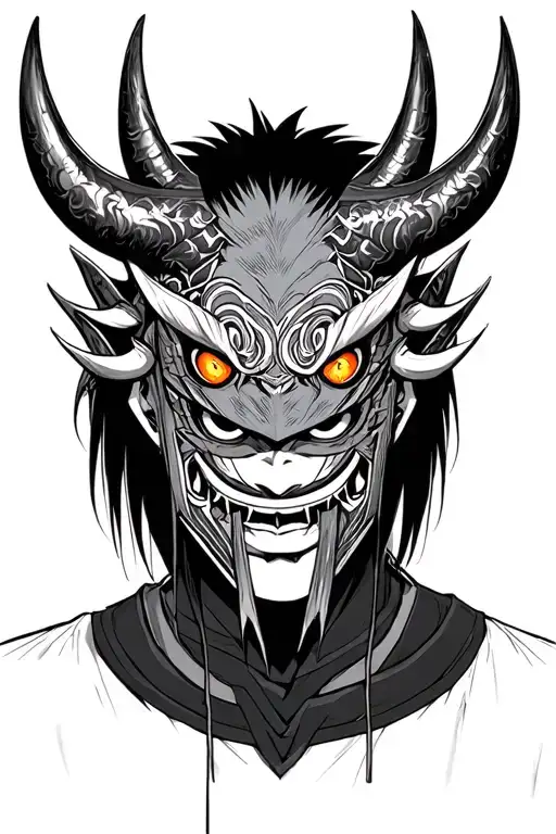Itachi Uchiha Wearing An Oni Mask