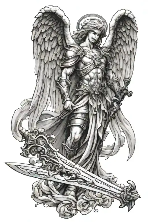 Angel Holding A Sword
