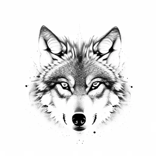 Small Wolf With A Designer Theme