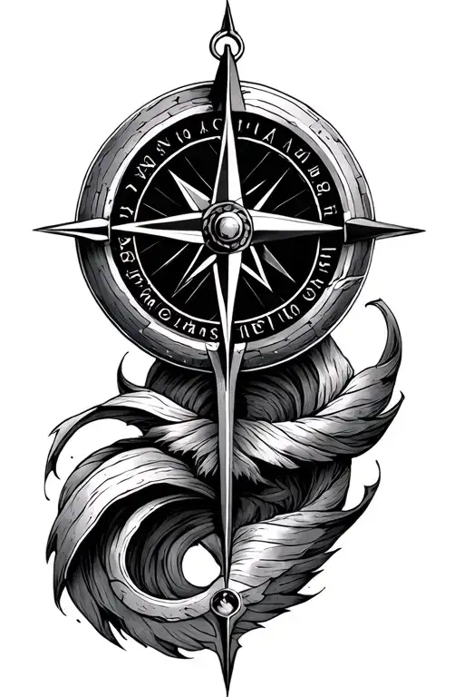 Wind Rose On A Compass