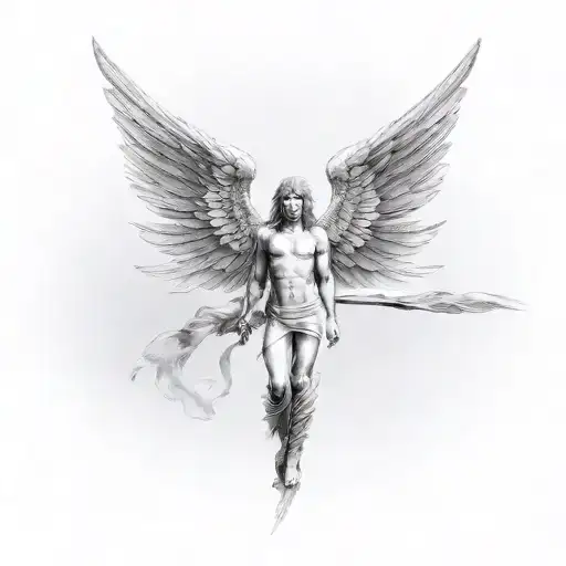 Guardian Angel With A Withcross Face Morphing