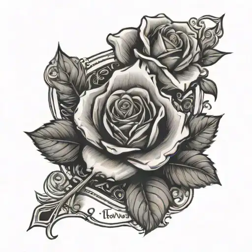 Ace Of Spade Playing Card With A Rose Growing Together