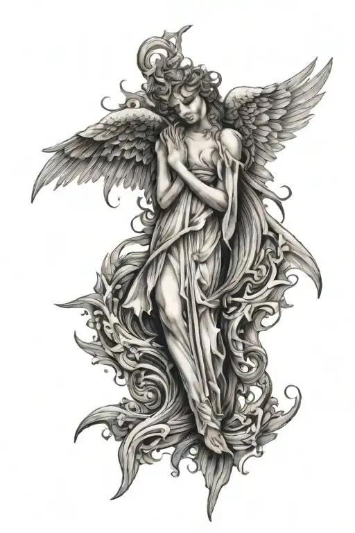 Angel Wings With Let Them Wrighting