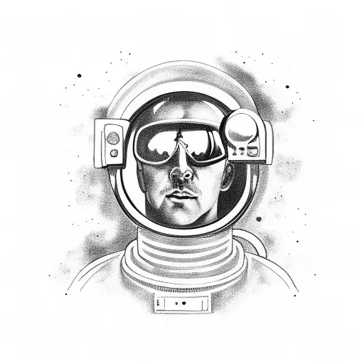 Astronaut Stepping Out Of A Mirror