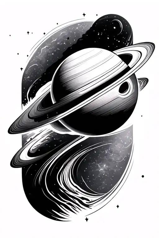 Saturn With Dessstelo Effect