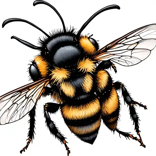 Bumble Bee In Love Symbol Intertwined