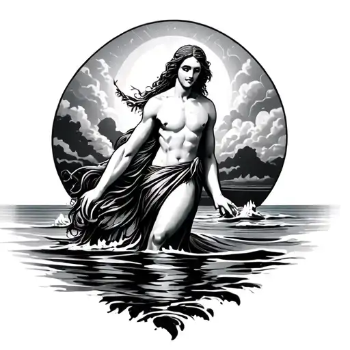 God Pulling A Girl Out Of The Water