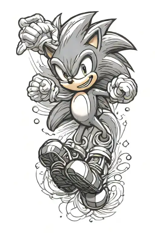 Sonic The Hedgehog Playing Soccer